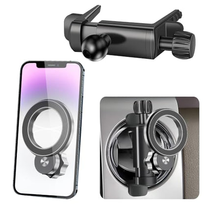 Car Magnetic Phone Holder Mount for Ford Mustang 2005-2023 (Not for Mach E)，F-150 2004-2014，F-250 2008-2016，F-350 2008-2016，Expedition 2003-2017 Circular Air Vent Accessories Cell Cellphone Stand