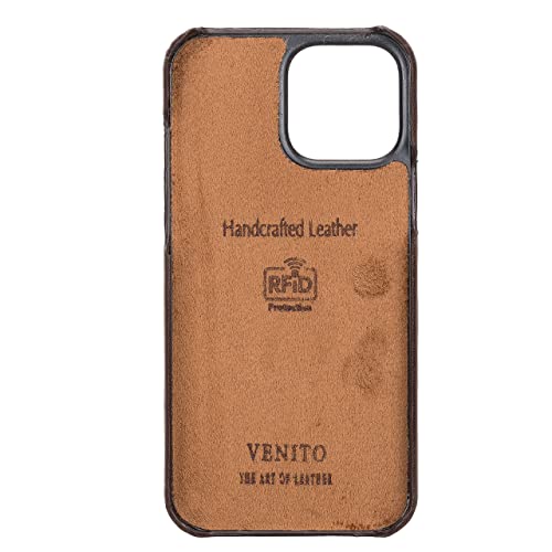 Venito Florence Leather Wallet Phone Case Compatible with iPhone 13 Pro Max (6.7 inch) - Extra Secure with RFID Blocking - Detachable Phone Wallet (Coffee Brown) - color: Coffee Brown, size: iPhone 13 Pro Max