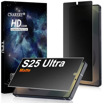 2 Pack for Samsung Galaxy S25 Ultra Matte Privacy Screen Protector 6.9 Inch[Not Glass], Anti-Scratch, Anti-Glare, Support fingerprint Unlock - size: Samsung Galaxy S25 Ultra 6.9 Inch