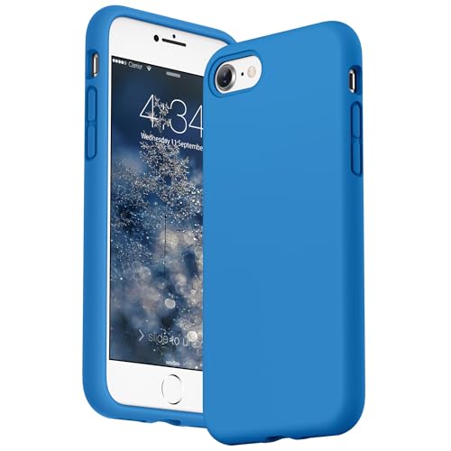SURPHY Designed for iPhone SE Case, iPhone 8 Case, iPhone 7 Case, Liquid Silicone Phone Case for iPhone se 3rd 2nd SE 2022 SE 2020, Blue - color: Blue