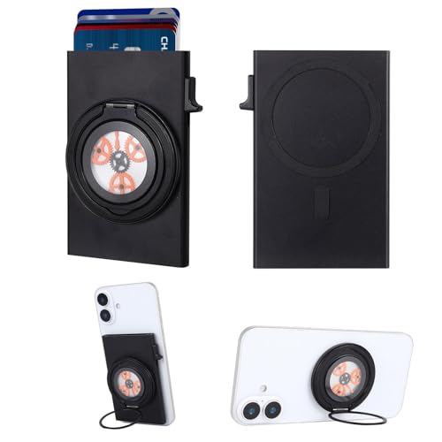 Ridge Wallets for Men,Magnetic Wallet with Stand,Slim Card Holder - color: Black6