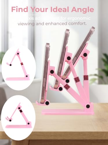 Cell Phone Stand Cute Mobile Holder For iPhone Desk Office Accessories - color: 02-Pink
