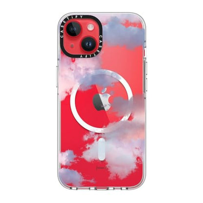 CASETiFY for iPhone 14 Case - Impact Clear Compatible with MagSafe | Not Yellowing | 6.6 ft. 3X Military Grade Drop Protection | Clouds | Clear - color: Clouds, size: Iphone 14 (6.1")