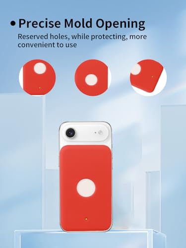 Compatible with Apple iPhone Air MagSafe Battery,UYRUREL Premium Silicone Shockproof Protection Ultra-Thin Design, Comfortable and Skin-Friendly,Red. - color: Red