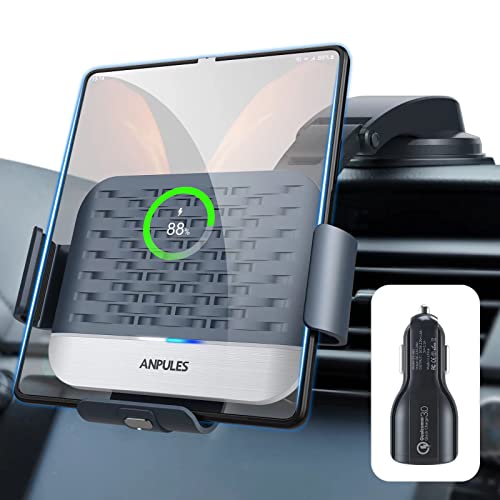 Dual Coil Wireless Car Charger Mount,for Galaxy Z Fold Series