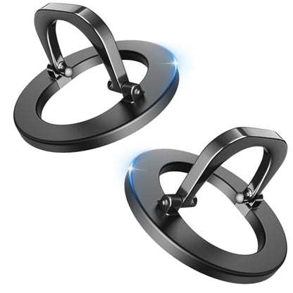 【2 Pack】 SUPERONE for MagSafe Phone Grip, Magnetic Phone Ring Holder - color: 2 Pcs Black