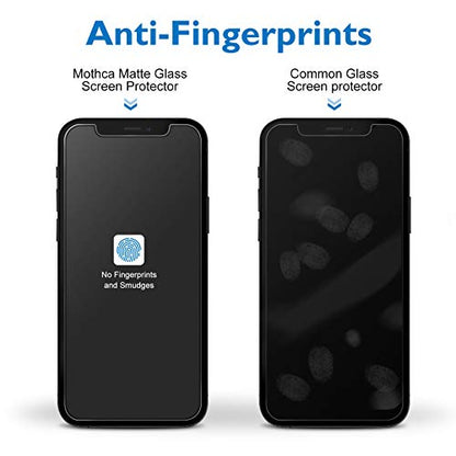 Mothca 2 Pack Matte Glass Screen Protector for iPhone 12 Pro/12 Anti-Glare & Anti-Fingerprint Tempered Glass Clear Film Case Friendly Bubble Free for iPhone 12/12 Pro 6.1-inch (2020)-Smooth as Silk - size: iPhone 12 Pro/12-6.1 Inch