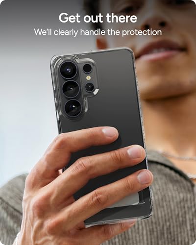 ZAGG Crystal Palace Samsung Galaxy S26 Ultra Case with Kickstand - Clear, 13ft Drop Protection, Graphene Reinforced, Crystal Clear Anti-Yellowing Slim Protective Cover - size: Samsung Galaxy S26 Ultra, style: Without Snap