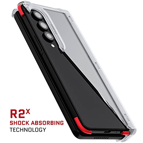 Ghostek COVERT Clear Z Fold 4 Case with Slim Lightweight Design and Hinge Protection Wireless Charging and PowerShare Compatible Phone Cover Designed for 2022 Samsung Galaxy Z Fold4 5G (7.6in) (Clear) - color: Clear, size: Galaxy Z Fold 4