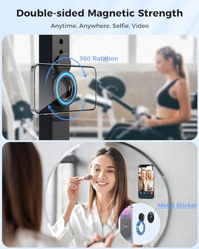 SUPERONE Dual-Sided Magnetic Ring Holder for Gym MagSafe Stand & Phone Grip - color: Black