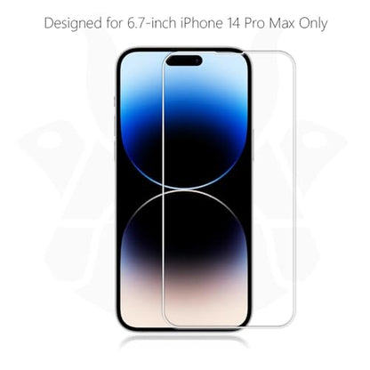 2 Pack Glass Screen Protector for iPhone 14 Pro Max - size: iPhone 14 Pro Max