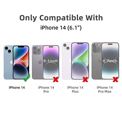 5 in 1 Clear Case for iPhone 14 6.1-Inch, with 2 Screen Protector and 2 Camera Lens Protector, 9H Edge Protection Tempered Glass Film, Shockproof Drop Transparent Protection Cover - size: iPhone 14