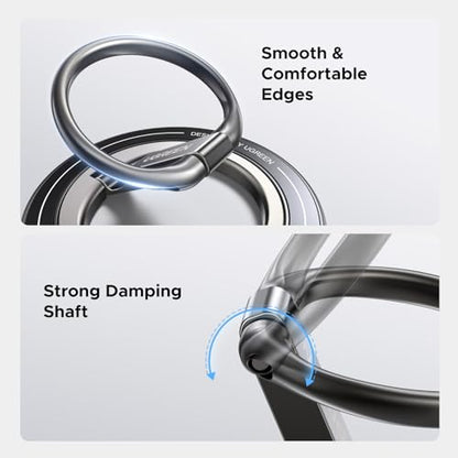 UGREEN Magnetic Phone Grip Ring Holder for MagSafe - 360°Rotating Phone Grip Stand, Dual-Sided Magnetic Cell Phone Finger Ring Kickstand Compatible with iPhone 17/16/15/14/13/12 Pro Max Air