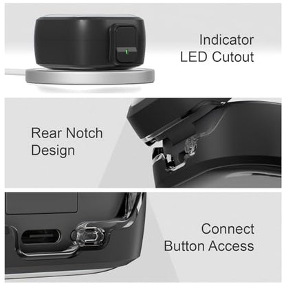 for Samsung Galaxy Buds 4/Buds 4 Pro Case (2026) with Secure Safety Lock Clip,Shockproof Scratch-Resistant TPU Transparent Soft Shell Protective Cover Accessories with Carabiner/Cleaning Kit(Black) - color: Black