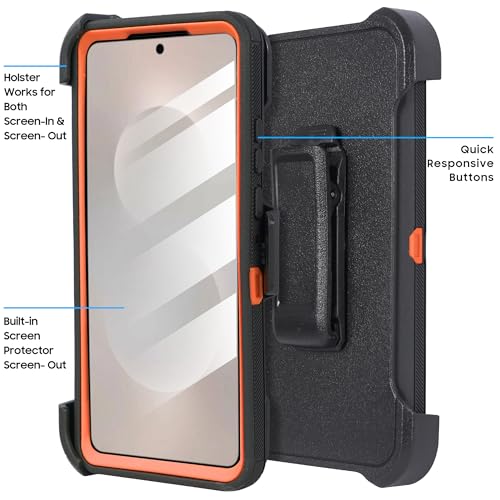 Compatible for Samsung S26 Ultra Rugged Case with Belt Clip Holster & Built-in Screen Protector, Heavy-Duty Full-Body Shockproof Cover, Military-Grade Protective Case (Camo) - color: Camo