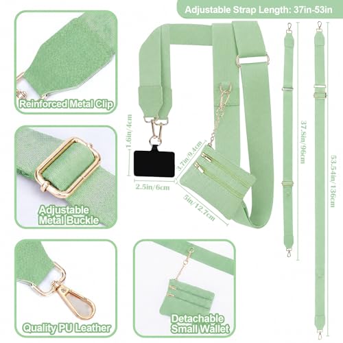 XANGNIER Clip and Go Strap for Phone with Wallet Crossbody,Avocado Color - color: Avocado Color