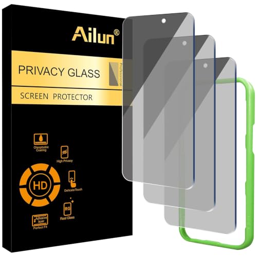 Ailun 3 Pack Privacy Screen Protector for iPhone 16 Pro/iPhone 17 - size: 16 Pro 6.3 inches