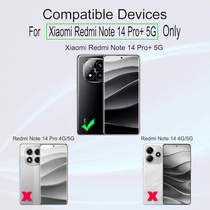 Ibywind Screen Protector For Xiaomi Redmi Note 14 Pro+ 5G/Redmi Note 14 Pro Plus 5G 6.67"(2 Pcs),Flexible TPU Film,With 1Pc Camera Lens Protector,1Pc Back Film,Bubble Free[Easy to install] - size: Redmi Note 14 Pro+ 6.67 inch