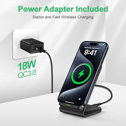 Wireless Charger Samsung Fast Charging Pad for Samsung Galaxy S25 Ultra/S25FE/S25 Plus/S24FE/S23/S22 Ultra/S21/S25 Edge, 2 Pack 15W Android Wireless Charger Pad Station and QC Adapter for Google Pixel - size: 2Pack