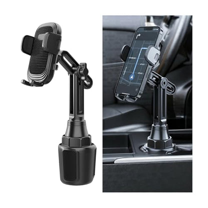 Car Cup Phone Holder 360° Rotation Mount with Expandable Base