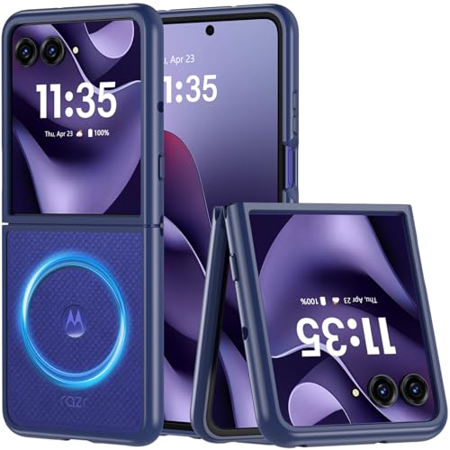 OWKEY for Motorola Razr Ultra 2026/2025 Case, Compatible with MagSafe, Magnetic Translucent Matte Back Protective Cover for Razr Ultra2026/2025 Case (Blue) - color: Motorola Razr Ultra 2026/2025 Blue