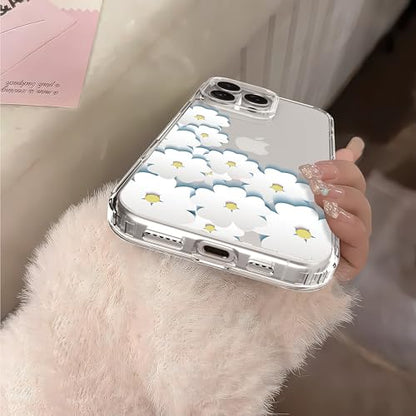 IAIYOXI Clear Case for iPhone 16 Pro, [Crystal Clear Military-Grade Drop Protection], Non-Yellowing, Slim Lightweight Transparent TPU Bumper Phone Case Cover Design - White Flower - color: White Flowers, size: iPhone 16 Pro