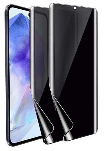 2 Pack for Samsung Galaxy A55 Privacy Screen Protector [Not Glass], Anti-Spy Flexible TPU Film HD Ultra-Thin Bubble Free Case Friendly Full Coverage Hydrogel Film for A55 6.6-inch