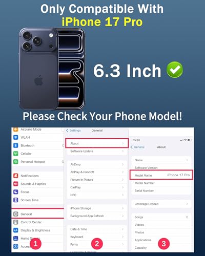 2 Pack Privacy Screen Protector for iPhone 17 Pro 6.3 inch Blue - color: For iphone 17 Pro Blue