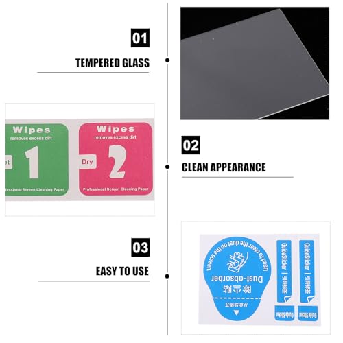 Lurrose 4pcs Tempered Glass Camera Screen Protectors for Compatible Anti-scratch High Transparency Lens Protector with Hardness Film Easy Installation