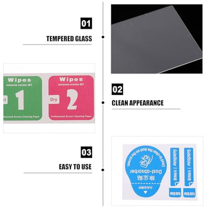 Lurrose 4pcs Tempered Glass Camera Screen Protectors for Compatible Anti-scratch High Transparency Lens Protector with Hardness Film Easy Installation