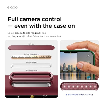 elago Premium Magnetic Silicone Case for iPhone 17 Burgundy | Compatible with MagSafe, Liquid Silicone Material, Protection, Shockproof, Slim Phone (Burgundy) - color: Burgundy, size: iPhone 17