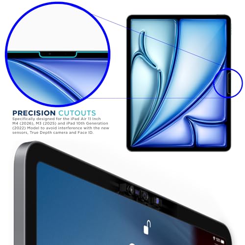 Tech Armor for iPad Air 11 M4, iPad 10th,Anti-Glare Screen Protector 2 Pack