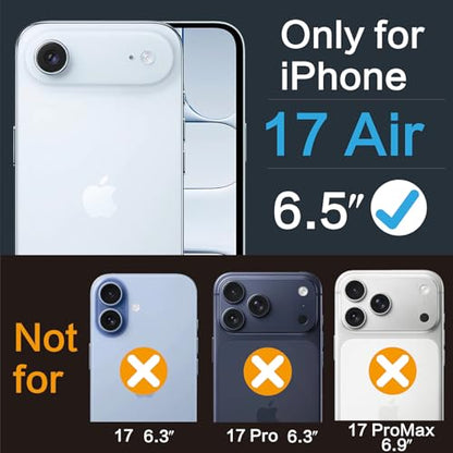 SAMKE 3 Pack Screen Protector for iPhone 17 Air Tempered Glass 6.5" - size: iPhone 17 Air (6.5-inch)