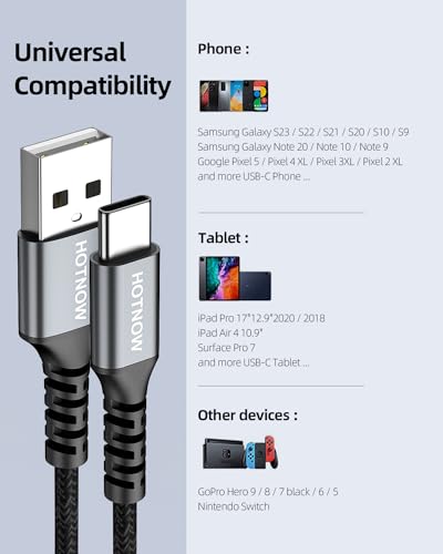 Short USB A to USB C Cable 1.5FT 3Pack, 18 inch USBC Cable 3A Fast Charging - color: Black, size: 1.5FT