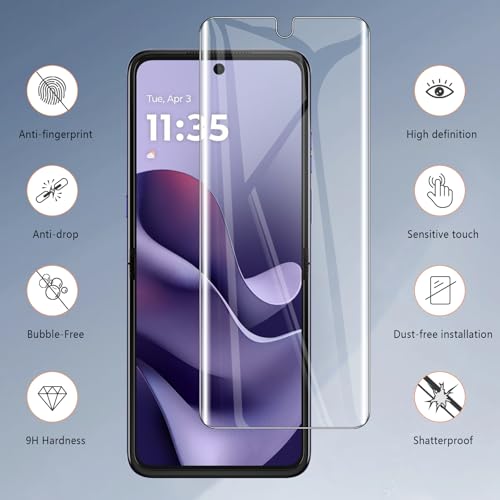 3-Pack Screen Protector for Motorola Moto Razr Ultra 2026 Flexible TPU Film, HD Clear Bubble-Free Self-Healing, Support Fingerprint Unlock Protective Cover Film for Moto Razr Ultra 2026 - size: Motorola Razr Ultra 2026