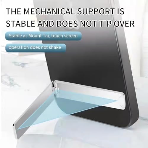 Yoidesu Phone Kickstand, Ultra Thin Adjustable Angle Phone Vertical and Horizontal Stand, Shiny Fashionable Metal Sticky Foldable Smartphone Stand for Any Cell Phone (Rose - color: Rose Red