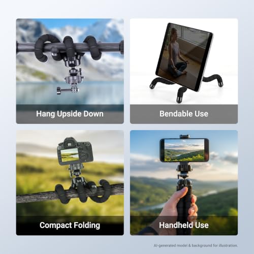 NEEWER Basics Flexible Phone Tripod, Mini Small Octopus Desk Stand, TP001 - style: TP001