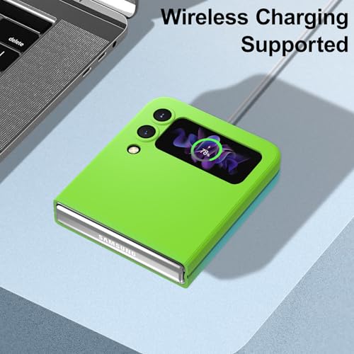 Compatible with Galaxy Z Flip 4 Case, Magnetic Gradient Color | Soft TPU Phone Cover with Camera Lens Protector Cover for Galaxy Z Flip 4 6.7 Inch, Green to Blue Gradient(10-35) - color: Green & Blue