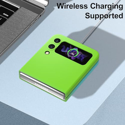 Compatible with Galaxy Z Flip 4 Case, Magnetic Gradient Color | Soft TPU Phone Cover with Camera Lens Protector Cover for Galaxy Z Flip 4 6.7 Inch, Green to Blue Gradient(10-35) - color: Green & Blue