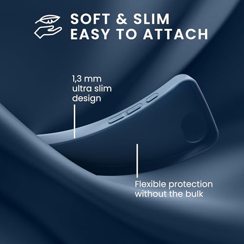 kwmobile Case Compatible with Apple iPhone 17e / iPhone 16e Case - Soft Slim Protective TPU Silicone Cover - Navy Blue - color: navy blue