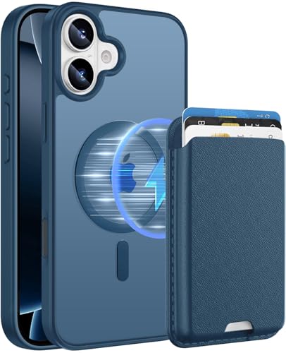 Magnetic for iPhone 16 Wallet Case, Deep Blue - color: Deep Blue, size: iPhone 16