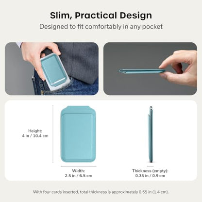 Satechi MagSafe Wallet Stand, Card Holder, NFC Pass-Through - color: Light Blue