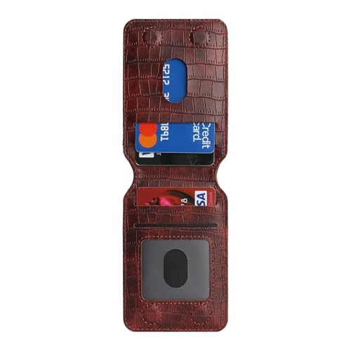 Ｈａｖａｙａ Leather Wallet Case for iPhone 16 - Espresso Brown | Crocodile-textured leather, detachable wallet, 5-card slots & kickstand, MagSafe 15W fast charge, raised bezels - color: Espresso Brown