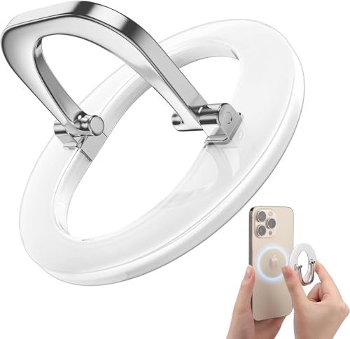 SUPERONE for MagSafe Phone Grip, Adjustable Magnetic Phone Ring Holder - color: 1 Pc White