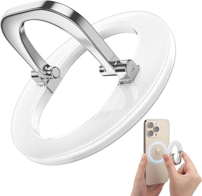 SUPERONE for MagSafe Phone Grip, Adjustable Magnetic Phone Ring Holder - color: 1 Pc White