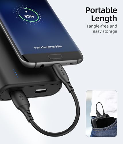 Short USB C Cable 1ft / 12 inch 5Pack, USB to USB C Cable Fast Charging - color: Black, size: 1FT