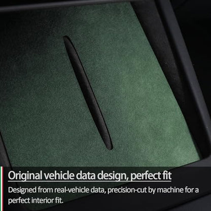Suede Wireless Charger Pad for Tesla Model 3 24-26 Model Y 25-26 Green - color: Green
