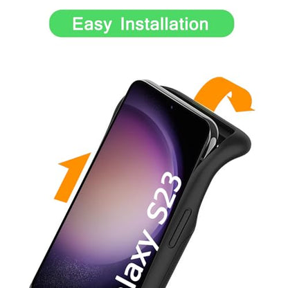 Battery Case for Galaxy S23, 10000mAh High Capacity Portable Rechargeable Protective Case Supported Qi Wireless Charging Compatible with Galaxy S23 (6.1 inch) Extended Battery Charger Cover -Black - size: Galaxy S23
