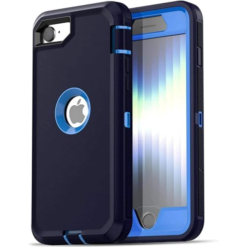 ENTRONIX Case Compatible with iPhone 8/7/SE - Triple-Layer Heavy Duty Protection Navy - color: Blue