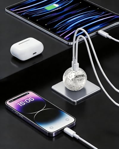 USB C Charger Block, Dual Port 20W Fast Charging Wall Charger Creative Ball Power Adapter for iPhone 17/17 Air/17 Pro/17 Pro Max/16/16 Pro/16 Pro Max/16 Plus/15/14/13/12, Galaxy, iPad, Airpods, More - color: Silver